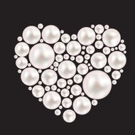 Pearl Heart Background Vector Illustration N3