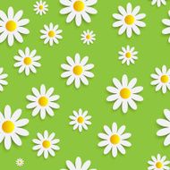 Flora Daisy Seamless Pattern Design Vector Illustartion N7