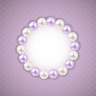 Vintage Pearl Frame Background Vector Illustration