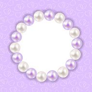 Vintage Pearl Frame Background Vector Illustration N6