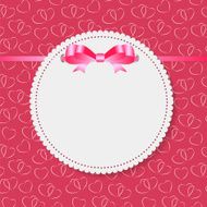 Vintage Frame with Bow Background Vector Illustration N4