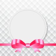 Vintage Frame with Bow Background Vector Illustration N8