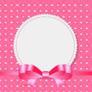 Vintage Frame with Bow Background Vector Illustration N9