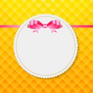 Vintage Frame with Bow Background Vector Illustration N13