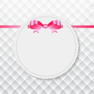 Vintage Frame with Bow Background Vector Illustration N14