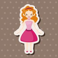 lady girl cartoon theme elements N185