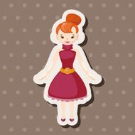 lady girl cartoon theme elements N186