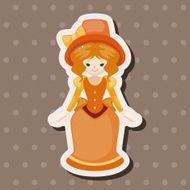 lady girl cartoon theme elements N188