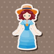 lady girl cartoon theme elements N190
