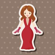 lady girl cartoon theme elements N191