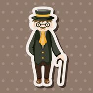 boy man cartoon theme elements N179
