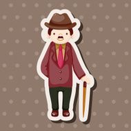 boy man cartoon theme elements N181
