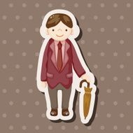 boy man cartoon theme elements N182