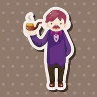 boy man cartoon theme elements N185