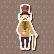 boy man cartoon theme elements N186