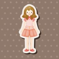 lady girl cartoon theme elements N192