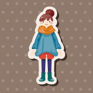 lady girl cartoon theme elements N197