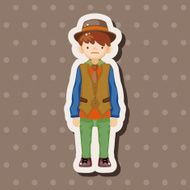 boy man cartoon theme elements N187