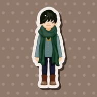 boy man cartoon theme elements N188