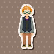 boy man cartoon theme elements N189