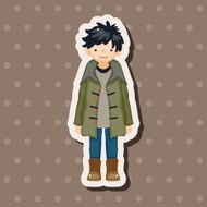 boy man cartoon theme elements N191