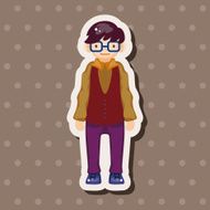 boy man cartoon theme elements N194