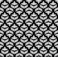 Black and white floral background N5