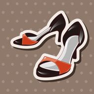 High-heeled shoes style theme elements N11
