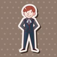boy man cartoon theme elements N195