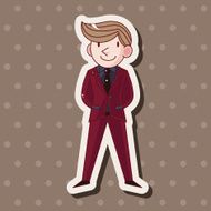 boy man cartoon theme elements N197