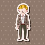 boy man cartoon theme elements N198
