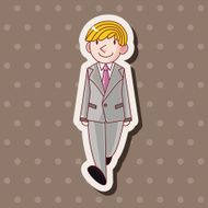 boy man cartoon theme elements N200