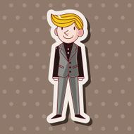boy man cartoon theme elements N202