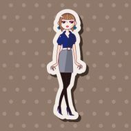 lady girl cartoon theme elements N201