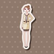 lady girl cartoon theme elements N204