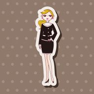 lady girl cartoon theme elements N205