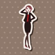 lady girl cartoon theme elements N207