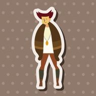 boy man cartoon theme elements vector eps N42