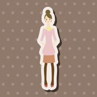 lady girl cartoon theme elements vector eps N55