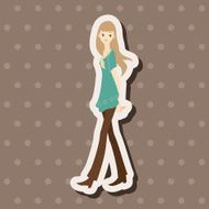 lady girl cartoon theme elements vector eps N56