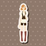 lady girl cartoon theme elements vector eps N60