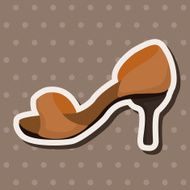 High-heeled shoes style theme elements vector eps N8