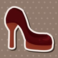 High-heeled shoes style theme elements vector eps N9