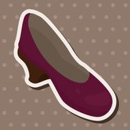 High-heeled shoes style theme elements vector eps N10