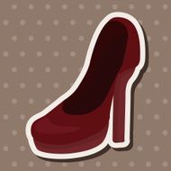 High-heeled shoes style theme elements vector eps N11