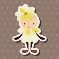 flower elf theme elements vector eps N22