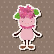 flower elf theme elements vector eps N23