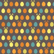 Seamless easter egg spring colorful bunny pattern