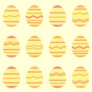 Seamless easter egg spring yellow pattern N2