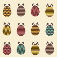 Seamless easter egg spring colorful pattern N8
